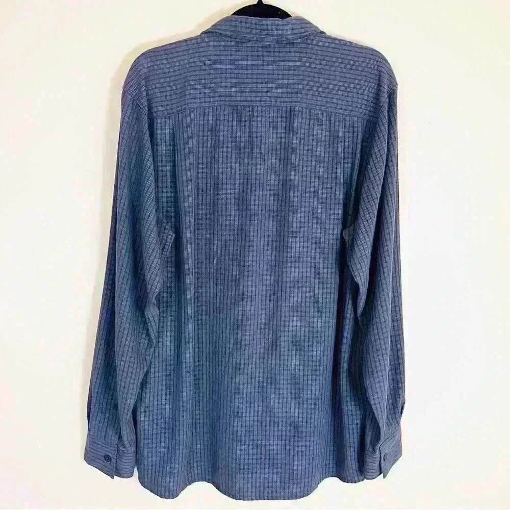 The North Face Gray‎ Plaid Outdoor Fishing Hiking Zip Pocket Button Shirt Size L